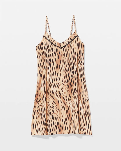 SPLENDID LEOPARD AMBER Chemise with Piping