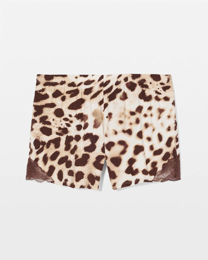 ANIMAL AURA WHITE SMOKE Lace-Trim Pajama Shorts