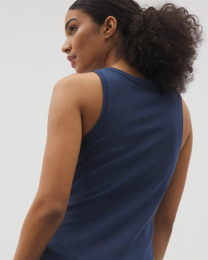 INK BLUE Ruched Pajama Tank