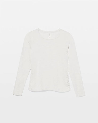 HEATHER CRYSTAL Ruched Long Sleeve Pajama Tee