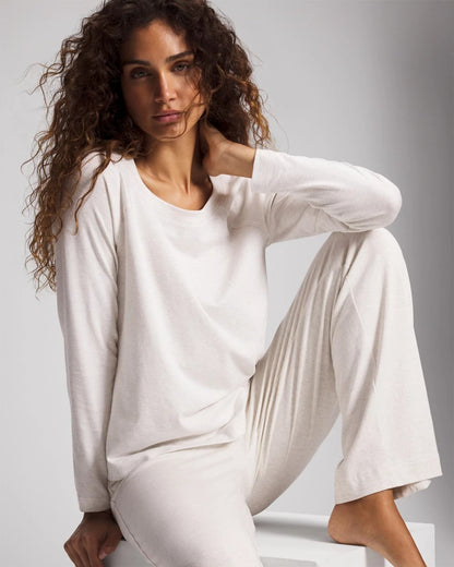 HEATHER CRYSTAL Most Loved Cotton Long Sleeve Pajama Tee