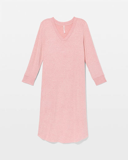 CAMEO PINK/DUSTY ROSE Long Sleeve Midi Sleepshirt