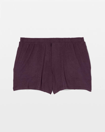 PLUM PERFECT Lightweight Rib Knit Pajama Shorts