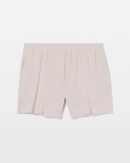HEATHER BARELY THERE Lightweight Rib Knit Pajama Shorts