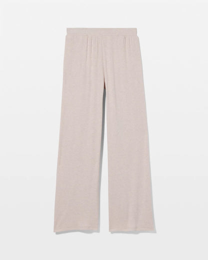 HEATHER BARELY THERE Lightweight Rib Knit Wide Leg Pajama Pants