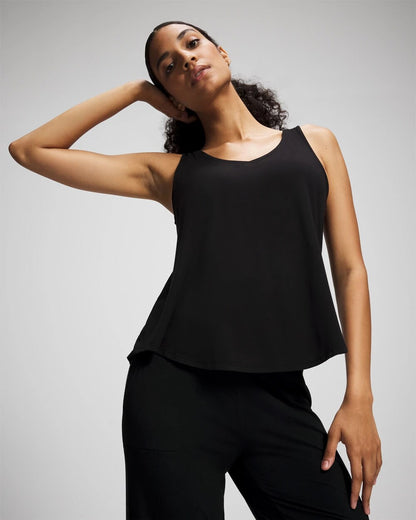 BLACK V-Neck Pajama Tank