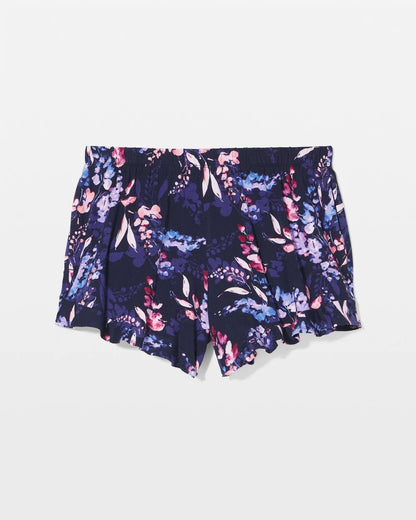 BLOOM BRIGHTLY NAVY Ruffle Pajama Shorts