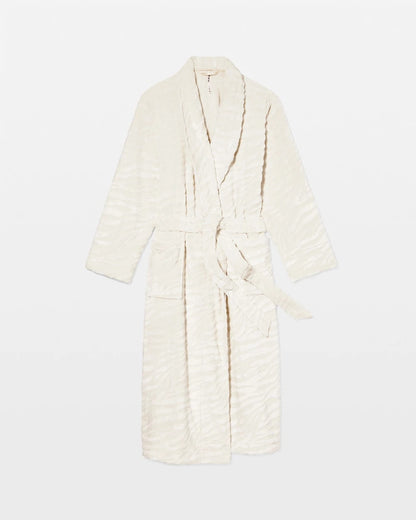 CHAMPAGNE DREAMS Textured Plush Long Robe