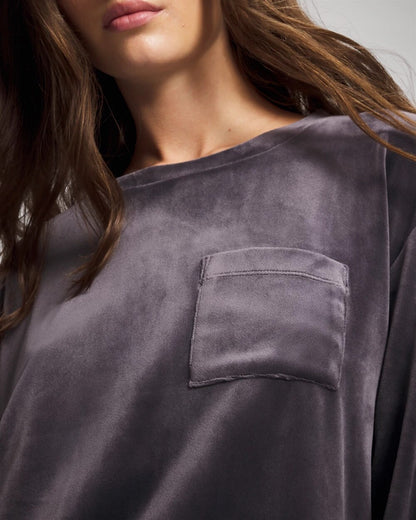 GRAY INK Velour Crewneck Sweatshirt
