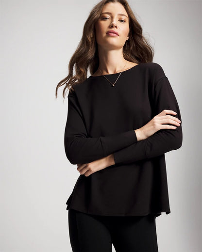 BLACK Ultra Soft Fleece Dolman Top