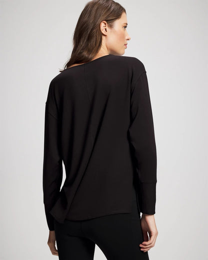 BLACK Ultra Soft Fleece Dolman Top