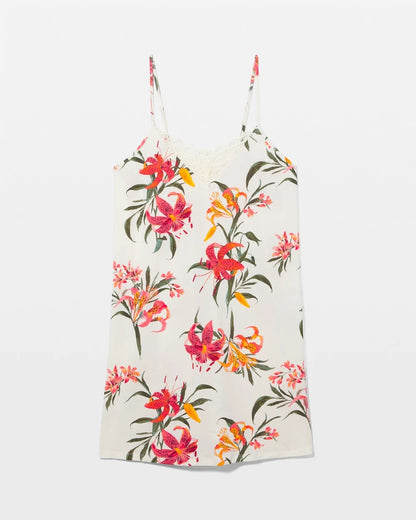 LE TIGRE FLORA CHAMPAGNE Lace Trim Chemise