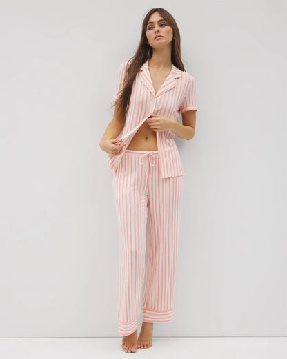 SUNNY STRIPES CHAMPAGNE Printed Pajama Pants