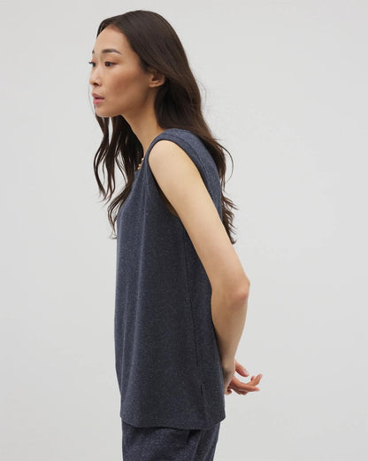 HEATHER ECLIPSE Rib Knit Sleeveless Top