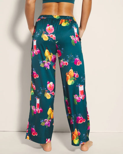 GETTIN FIGGY WITH IT TEAL Piped Pajama Pant