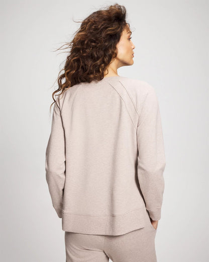 HEATHER MINK Essential Terry Crewneck Sweatshirt