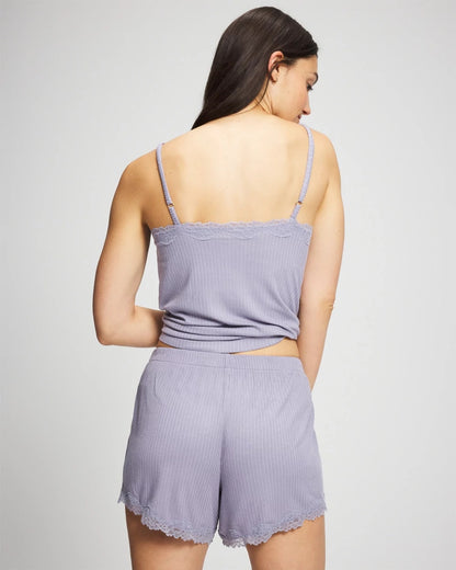 LAVENDER CLOUD Pointelle Pajama Short