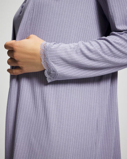 LAVENDER CLOUD Pointelle Pajama Cardi