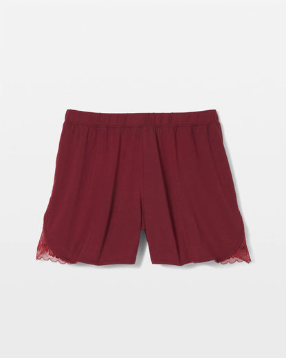 VERMILLION Lace Trim Pajama Shorts