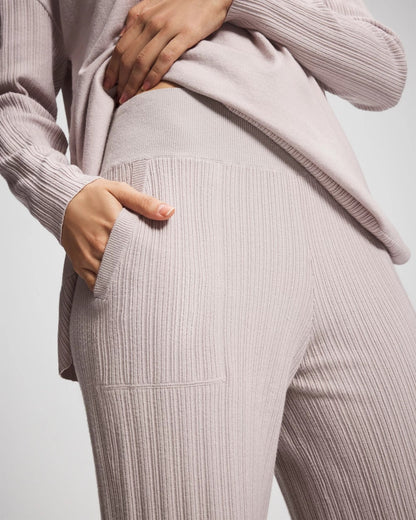GRAY GLASS Premier Knit Rib Straight Leg Pant