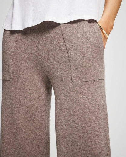 HEATHER FAWN Premier Knit Sweater Wide Leg Pant