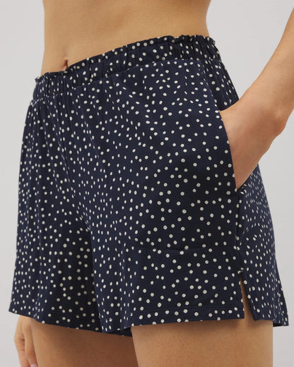 DOT OBSESSED NAVY Pajama Shorts