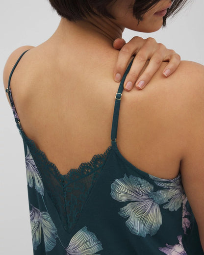 HAVEN BOTANICAL DARK SEA Lace Trim Pajama Cami
