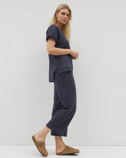 HEATHER ECLIPSE Wide Leg Crop Pant