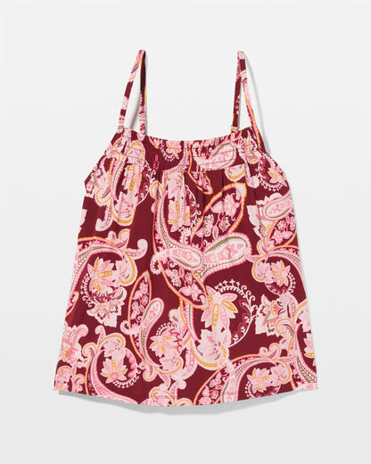 KASHMIR PAISLEY KISS Smocked Pajama Cami