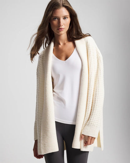 IVORY Textured Cardigan Sweater