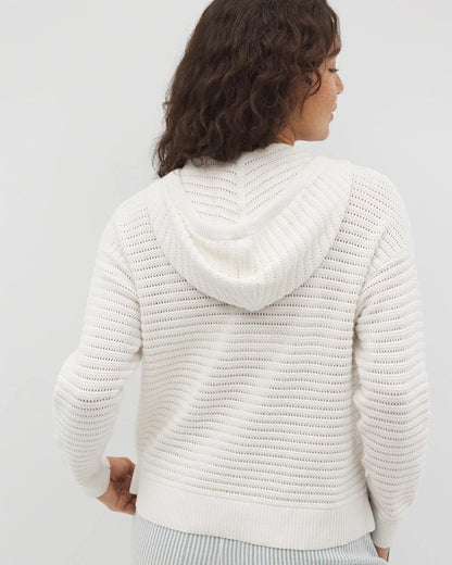 SALT MIST Cotton Open Stitch Hoodie