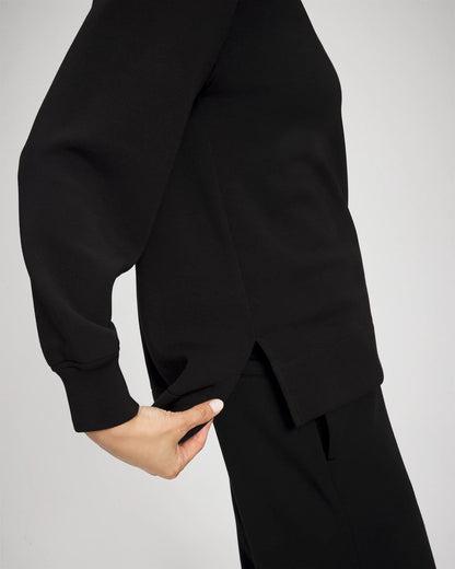 BLACK Modern Modal Crewneck Sweatshirt