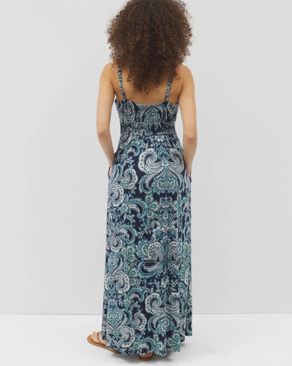 SHOW OFF PAISLEY NAVY Paradiso Maxi Bra Dress