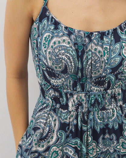 SHOW OFF PAISLEY NAVY Paradiso Maxi Bra Dress