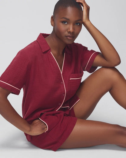 VERMILLION Short-Sleeve Pajama Top