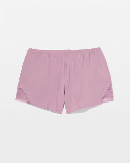 LILAC WINE Lace Trim Pajama Short