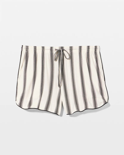 HAMPTON STRIPE BLACK Printed Pajama Shorts
