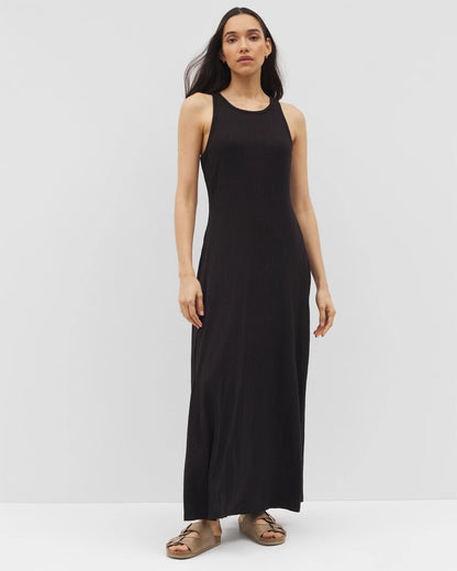 BLACK High-Neck Lounge Dress