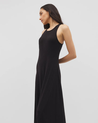 BLACK High-Neck Lounge Dress