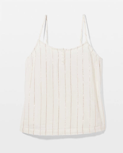 CHAMPAGNE STRIPE Cotton Gauze Pajama Cami
