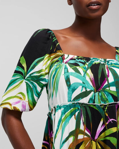 BUNGALOW PALMS COCONUT Tiered Short Bra Dress
