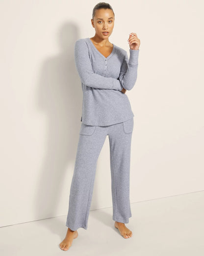 LUNAR TIDE Long-Sleeve Pajama Henley