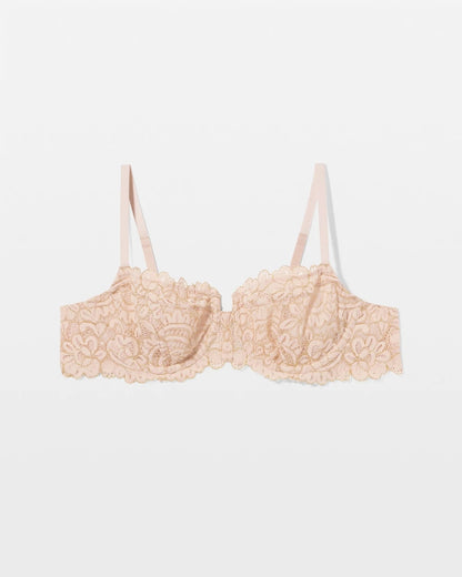 CAMEO ROSE W/ GOLD LUREX Unlined Lace Balconette Bra