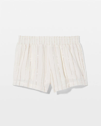 CHAMPAGNE STRIPE Cotton Gauze Pajama Shorts