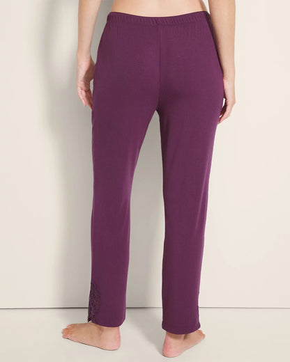 BLACKBERRY WINE Rib Ankle Pajama Pants