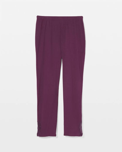 BLACKBERRY WINE Rib Ankle Pajama Pants