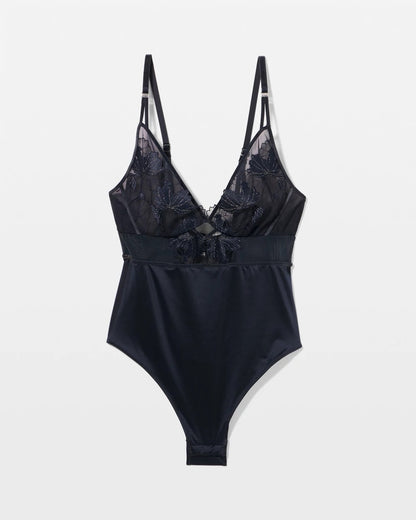 MIDNIGHT SKIES Soma’s Sexiest Luster Knit Embroidered Bodysuit