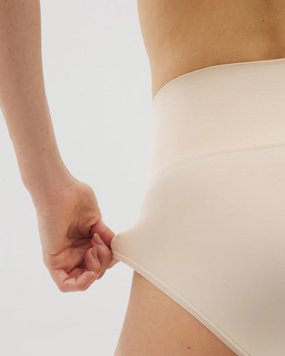 PALE SAND Mid-Level Shaping Seamless Brief