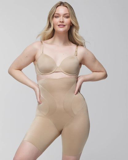 WARM AMBER Mid-Level Shaping Vanishing Edge High-Waist Thigh Slimmer
