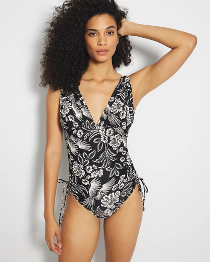 FLY BY NIGHT MINI BLACK V-Neck One-Piece